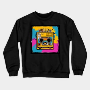 80s Music Retro Vintage 8-Track Crewneck Sweatshirt